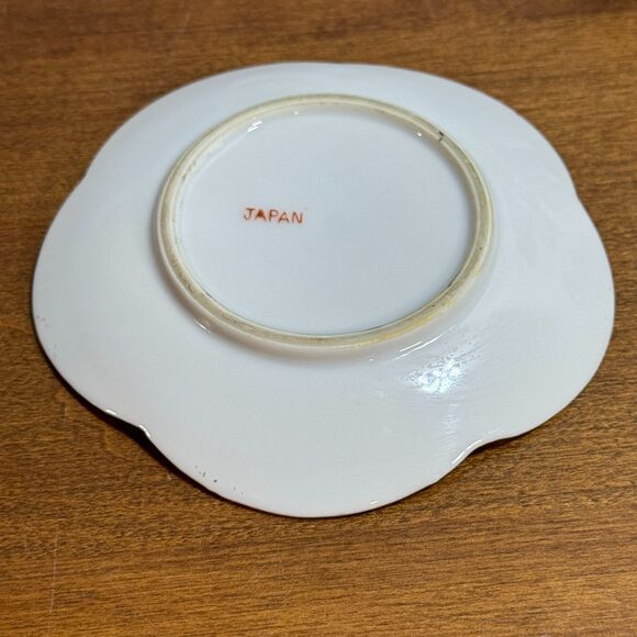 Cardinal Butter Pat Condiment Dish 4" Scallop Edge Made in Japan - Picture 4 of 5